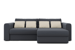 Серый угловой диван Модена 1А Вид спереди