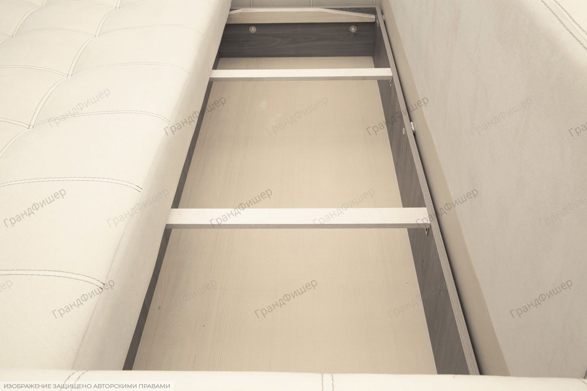 Прямой диван Мадрид (Мегаполис) Ящик для белья