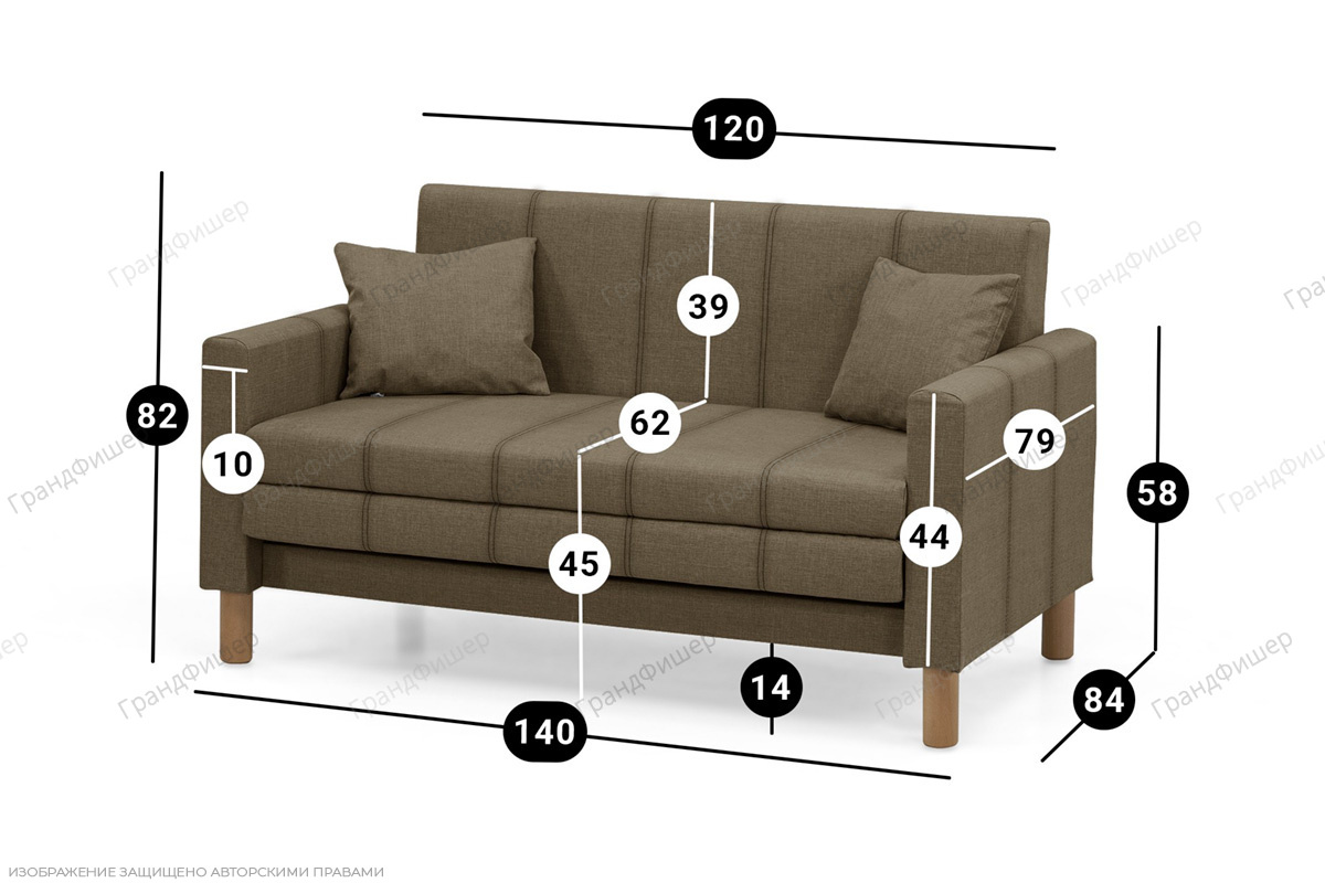 Выкатной диван Уют Лайт Вид по диагонали