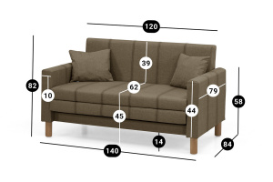 Выкатной диван Уют Лайт Вид по диагонали