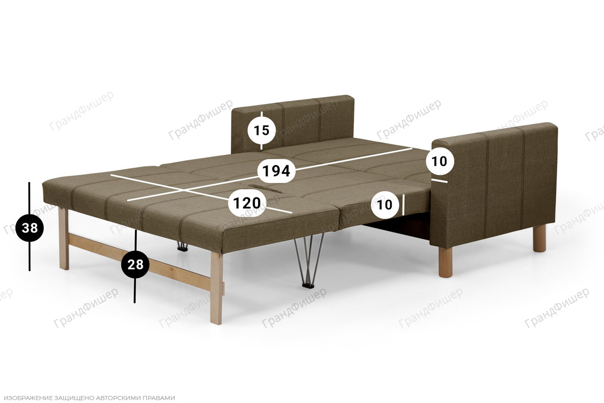 Выкатной диван Уют Лайт Спальное место